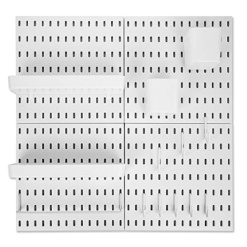 Versatile 4-Pack Pegboard Organizer Kits for Home and Office