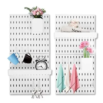 Versatile 4-Pack Pegboard Organizer Kits for Home and Office