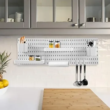 Versatile 4-Pack Pegboard Organizer Kits for Home and Office