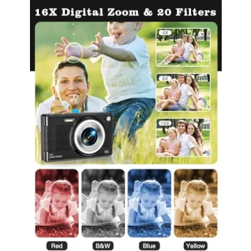 Kids Upgrade Digital Camera - 56MP FHD & 16x Zoom