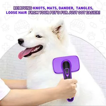 WOPQAEM Self Cleaning Slicker Brush for All Pets
