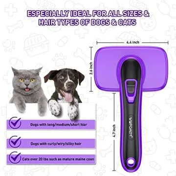 WOPQAEM Self Cleaning Slicker Brush for All Pets