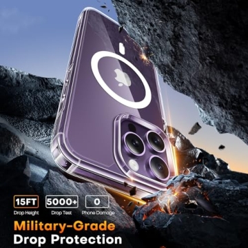 TAURI Magnetic Case for iPhone 14 Pro with Screen Protectors