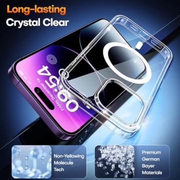 TAURI Magnetic Case for iPhone 14 Pro with Screen Protectors
