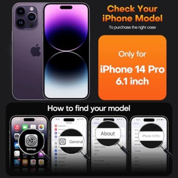 TAURI Magnetic Case for iPhone 14 Pro with Screen Protectors