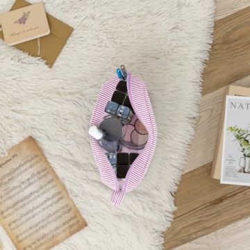 MT WORLD Personalized Seersucker Toiletry Bag for Women