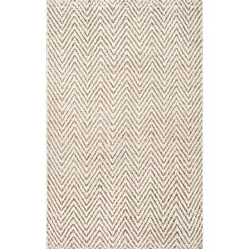nuLOOM Vania Chevron Jute Area Rug - Eco-Friendly Charm