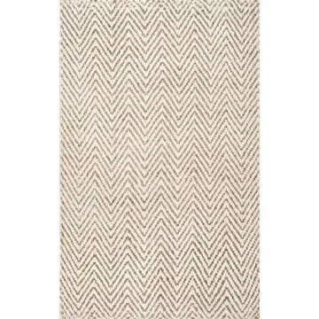 nuLOOM Vania Chevron Jute Area Rug - Eco-Friendly Charm