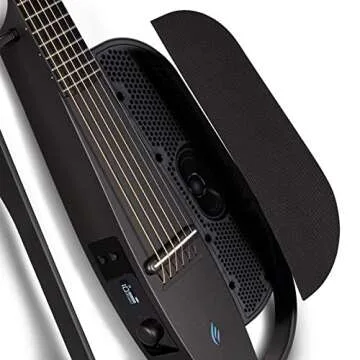 Enya NEXG Acoustic-Electric Carbon Fiber Audio Guitar Smart Acustica Guitarra for Adults with 50W Wireless Speaker, Preamp, Wireless Microphone, Hi-Fi Monitor Earphones, Strap, and Case(Black)