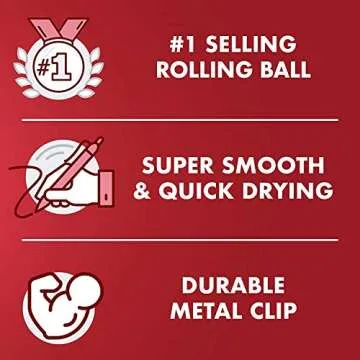 PILOT Precise V5 Rolling Ball Pen Extra Fine Point - 0.5mm - Bulk 10 Pack of 5 Black and 5 Blue Liquid Ink Rollerball Pens