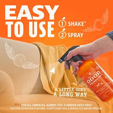 ANGRY ORANGE Pet Odor Remover - Powerful Stain Cleaner