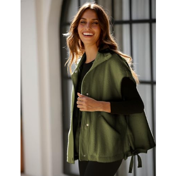 Gozoloma Women's Oversized Fleece Vest with Pockets