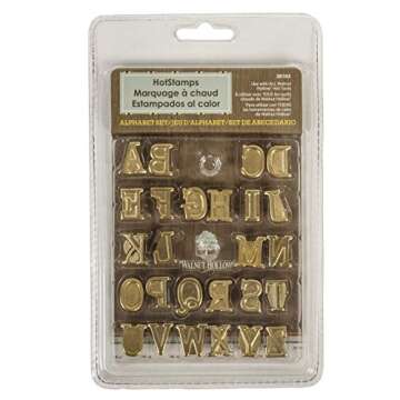 Walnut Hollow HotStamps Uppercase Alphabet Set for Branding and Personalization of Wood, Leather, an...