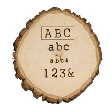 Walnut Hollow HotStamps Uppercase Alphabet Set for Branding and Personalization of Wood, Leather, and Other Surfaces