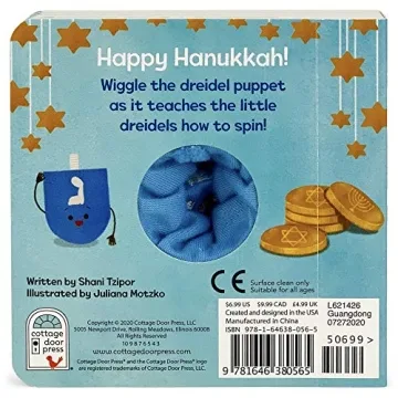Happy Hanukkah, Little Dreidel Finger Puppet Book