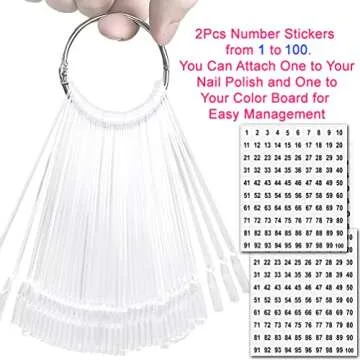JASSINS 100 Pcs Clear Nail Swatch Sticks for Art Display
