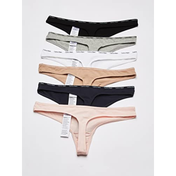Calvin Klein Cotton Stretch Logo Thong Panty for Women
