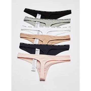 Calvin Klein Cotton Stretch Logo Thong Panty for Women