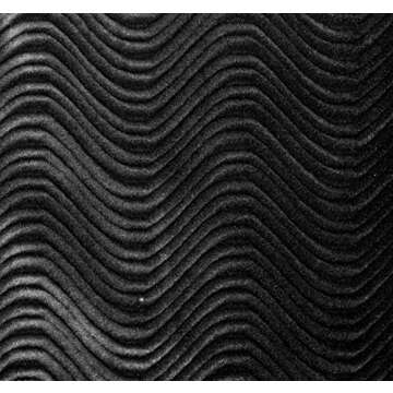 Wave Swirl Flocking Velvet Upholstery Fabric 60" 19 Color Sold by The Yard (Black)