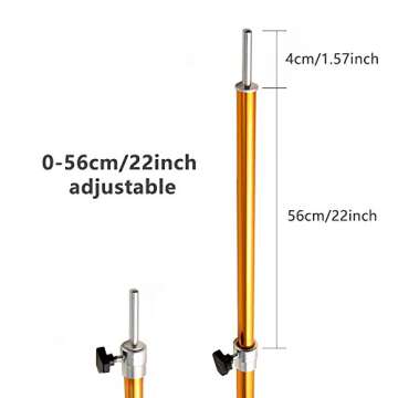 Odoland Adjustable Tarp Poles, Telescoping Aluminum Tarp and Tent Poles Set of 2, Collapsible Lightweight Poles for Camping, Backpacking, Hammocks, Sun Shade Shelters, and Awnings