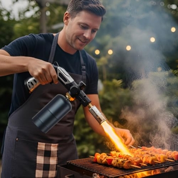 Saker Butane Torch Gun: 3272°F Adjustable Flame Spritter with Safety Lock