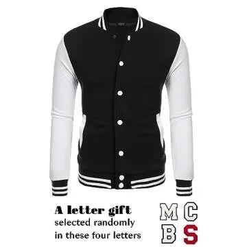 Stylish COOFANDY Varsity Bomber Jacket for All Seasons