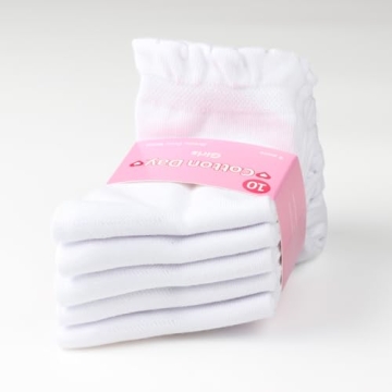 Stylish COTTON DAY Girls White Dressy Socks for Kids