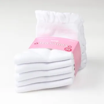 Stylish COTTON DAY Girls White Dressy Socks for Kids