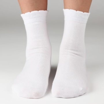 Stylish COTTON DAY Girls White Dressy Socks for Kids