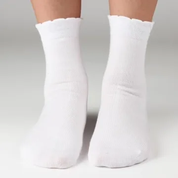 Stylish COTTON DAY Girls White Dressy Socks for Kids