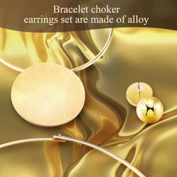 Yinkin African Jewelry Sets: Gold Necklace and Earrings