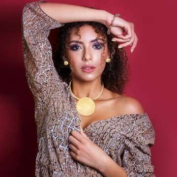 Yinkin African Jewelry Sets: Gold Necklace and Earrings