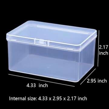 DKAOVH 3PCS Clear Plastic Playing Deck Card Storage Box,Plastic Card Boxes,Collectible Trading Card ...
