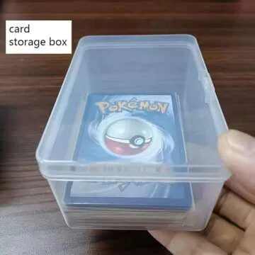 DKAOVH 3PCS Clear Plastic Playing Deck Card Storage Box,Plastic Card Boxes,Collectible Trading Card Cases, Card Case Holder,Plastic Storage Containers Box for Game Card,Puzzle, chess pieces