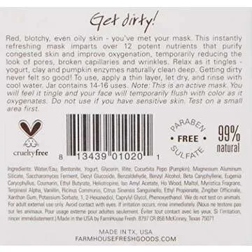 FarmHouse Fresh Splendid Dirt Nutrient-Rich Mud Mask 3.2 Fl Oz