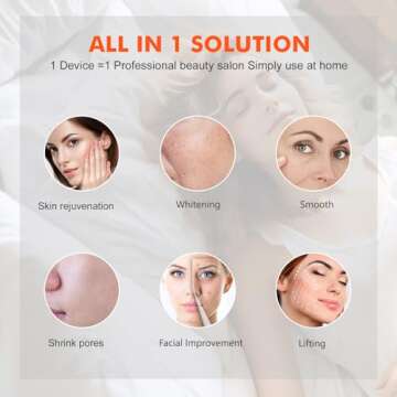 Holsn Red Light Therapy for Face Body 7 Color LED Therapy Light Photon LED Light Therapy Lamp with Spray, Professional LED Face Mask Light Therapy Mask Facial Beauty Machine SPA Skin Care Rejuvenation