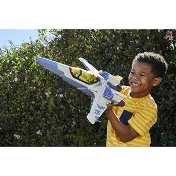 Mattel Disney and Pixar Lightyear Vehicle & Figure Toy, 20-in XL-15 Spaceship with 5-in Buzz Figure,...