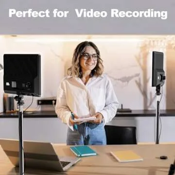 Pixel P30 LED Video Light Kit, 2-Pack Bi-Color Studio Light, 2500-6500K Dimmable Photography Lights, Panel Light with Gooseneck Tubes for Game Streaming/Film/Video Recording