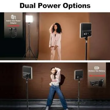 Pixel P30 LED Video Light Kit, 2-Pack Bi-Color Studio Light, 2500-6500K Dimmable Photography Lights, Panel Light with Gooseneck Tubes for Game Streaming/Film/Video Recording