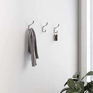 Franklin Brass Heavy Duty Coat and Hat Wall Hooks - 5-Pack for Perfect Organization