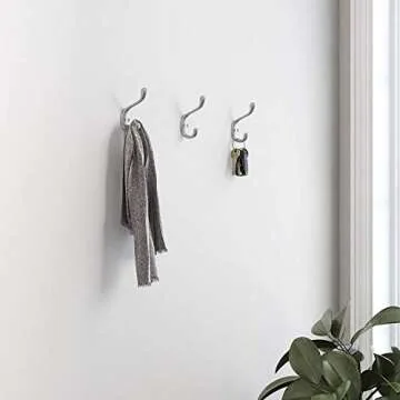 Franklin Brass Heavy Duty Coat and Hat Wall Hooks - 5-Pack for Perfect Organization