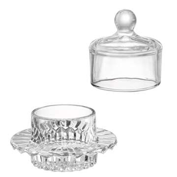 Frcctre 2 Pack Glass Butter Dish Set for Elegant Serving