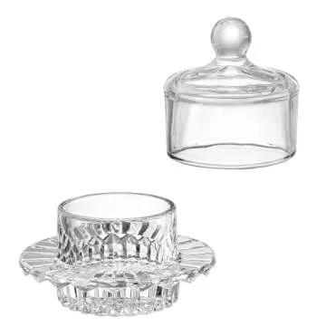 Frcctre 2 Pack Glass Butter Dish Set for Elegant Serving