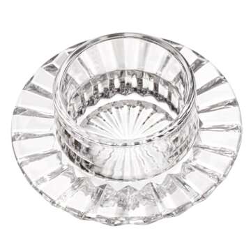Frcctre 2 Pack Glass Butter Dish Set for Elegant Serving