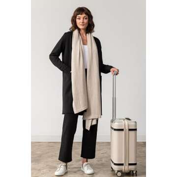 zestt Dreamsoft Travel Scarf, Wrap and Shawl, Organic Cotton, Birch