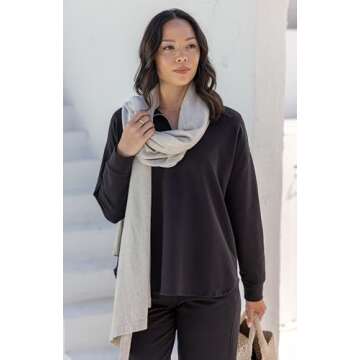 zestt Dreamsoft Travel Scarf, Wrap and Shawl, Organic Cotton, Birch