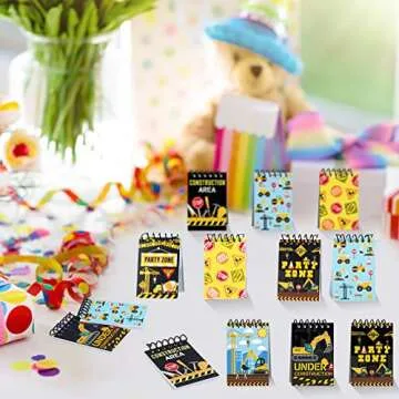 Containlol Mini Construction Notebooks for Kids' Parties