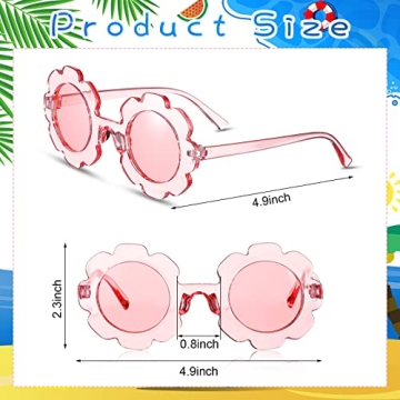 Kids Flower Sunglasses 3 Pack Colorful Durable Eyewear