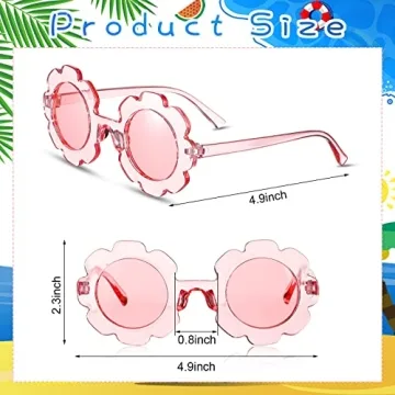 Kids Flower Sunglasses 3 Pack Colorful Durable Eyewear