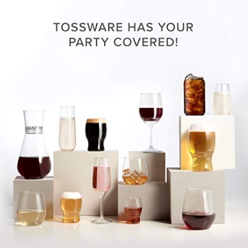 TOSSWARE POP Recyclable Plastic Drinking Glasses Set of 12